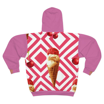 Unisex Zip Hoodie Cherry Ice – Douceur givrée