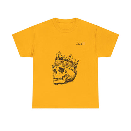 T-shirt unisexe Skull King en coton épais – Look audacieux, cadeau original pour les trendsetters, tenue casual stylée