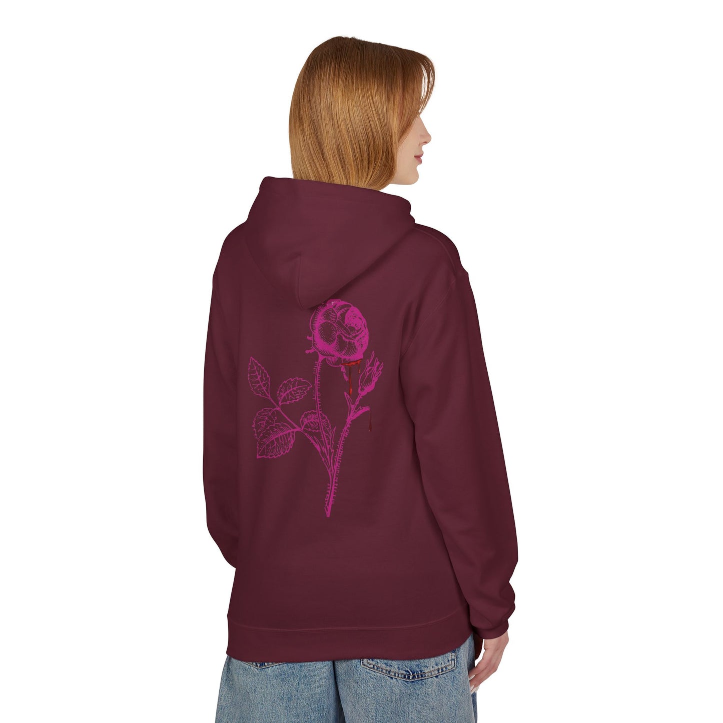Sweat à capuche en polaire “Romantic Floral” – Style doux et confortable