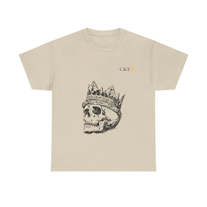 T-shirt unisexe Skull King en coton épais – Look audacieux, cadeau original pour les trendsetters, tenue casual stylée