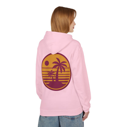Sweat à capuche “Tropical Sunset” – Polaire unisexe confortable, esprit plage et tenue casual