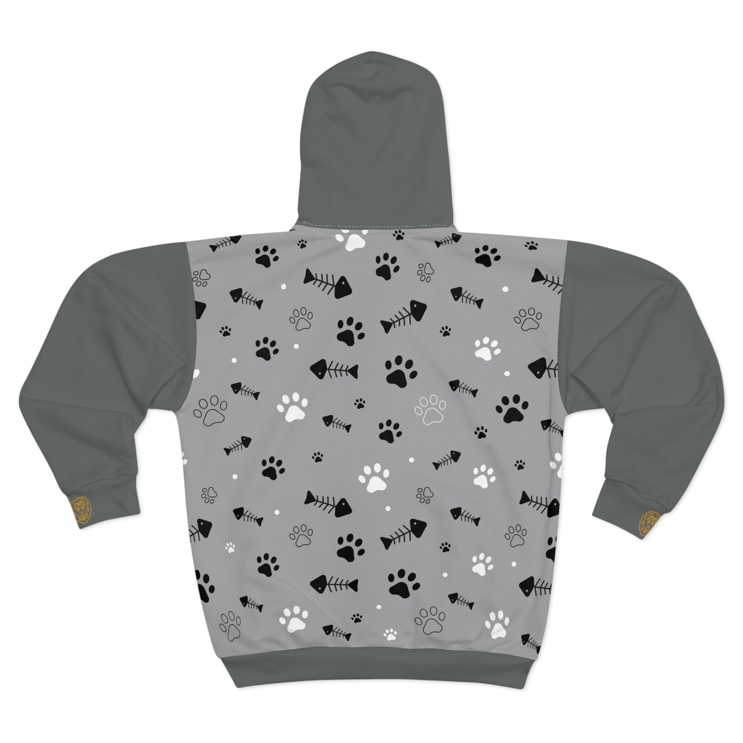 Unisex Zip Hoodie - Paw Life” - Gris sauvage