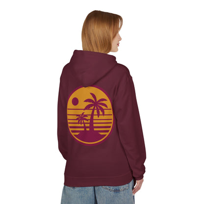 Sweat à capuche “Tropical Sunset” – Polaire unisexe confortable, esprit plage et tenue casual