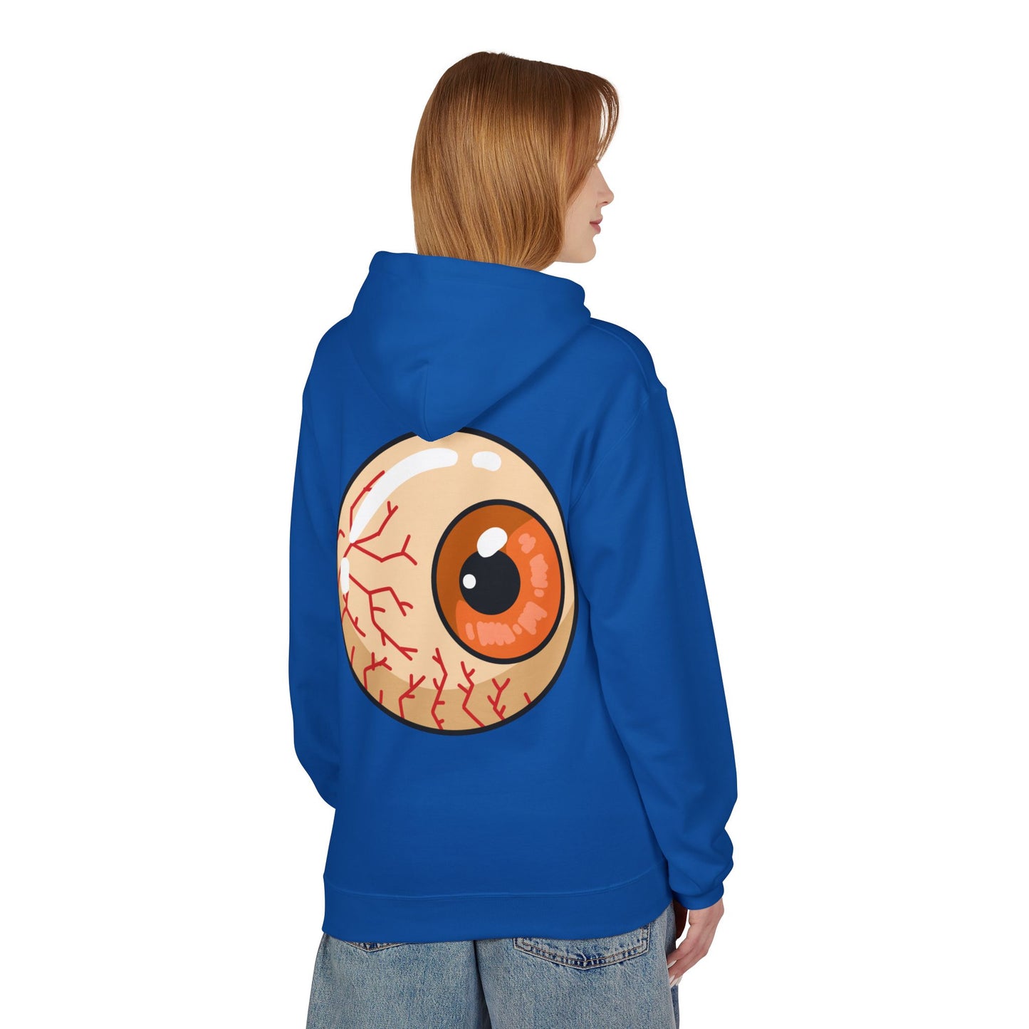 Sweat à capuche graphique “Eyeball” – Look effrayant, unisexe, spécial Halloween